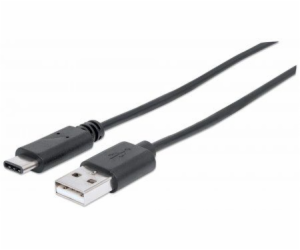 Manhattan USB-A – USB-C USB kabel 3 m černý (354981)