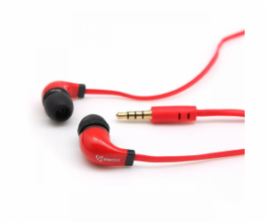 Sbox Stereo Earphones with Microphone EP-038 red