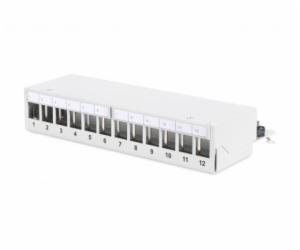 DIGITUS Modular Desktop Patch Panel, stíněný 12 portů, sv...