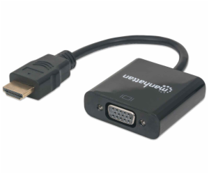 AV adaptér Manhattan HDMI - D-Sub (VGA) černý (151467)