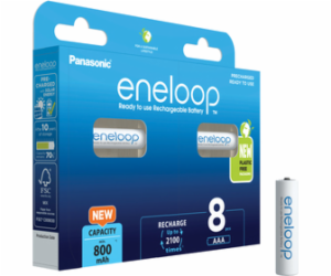 1x8 Panasonic Eneloop Micro AAA 800mAh Ni-MH BK-4MCDE/8BE