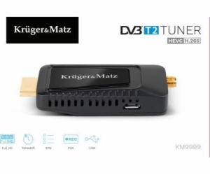 KRUGER & MATZ mini DEKODER DVB-T2 H.265 HEVC KM9999