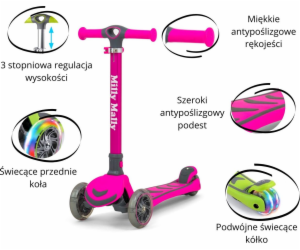 Dětská koloběžka Milly Mally Scooter Boogie růžová