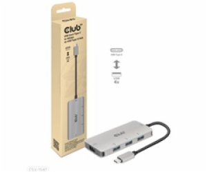 Club3D hub USB-C Gen2 na 10Gbps 4x USB Type-A Hub