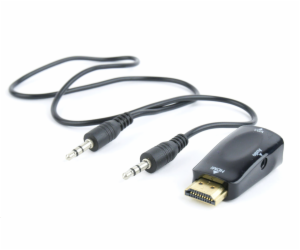 C-TECH adaptér HDMI na VGA + Audio, M/F