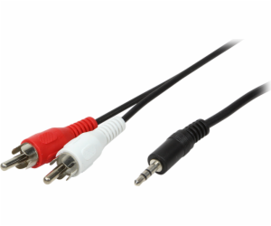 LogiLink Jack 3,5 mm – RCA (Cinch) kabel x 2 1,5 m černý ...