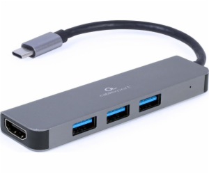 Gembird A-CM-COMBO2-01 Gembird USB-C 2v1 multiport hub + ...