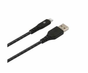 Tellur Green Data Cable USB to Lightning 2.4A 1m nylon černá