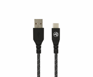 Tellur Green Data kabel USB do Type-C 3A 1m nylon černá