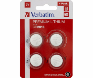 VERBATIM Lithium baterie CR2016 3V 4 Pack