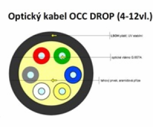 XtendLan FO kabel, 9/125, 8c, DROP, 3,7mm LS0H, černý, G....