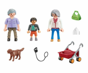 Prarodiče s vnukem Playmobil, Život ve městě, 14 dílků | ...