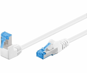 Patchkabel Cat.6a S/FTP (PiMF), 1x 90° gewinkelt