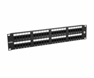 Solarix 19" Patch panel 48 x RJ45 CAT5E UTP 150 MHz černý...