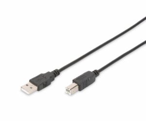 Digitus USB connection cable, type A - B M/M, 1.8m, USB 2...