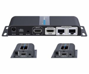 PREMIUMCORD HDMI 1-2 splitter+extender po CAT6/6a/7, FULL...