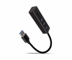 AXAGON HMA-CR3A, USB 3.2 Gen 1 hub, porty 3x USB-A + čteč...