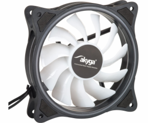 Akyga ventilátor 120mm/mini 6 pin/15 LED/RGB 