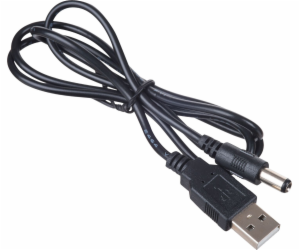 Akyga kabel USB - DC 5.5 x 2.5 mm/ABS/černá