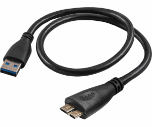 Akyga USB 3.0 A-microB 0.5m/černá  