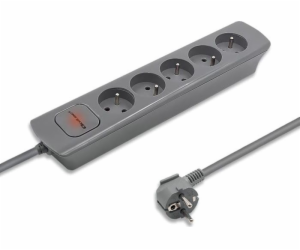 QOLTEC 50275 Power strip 5 sockets 1.8m Grey