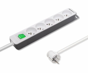 QOLTEC 50290 Power strip 5 sockets 1.8m White-grey