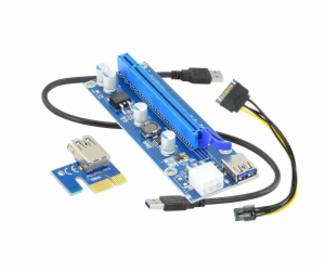 Akyga Riser PCI-E 1x - 16x USB 3.0/55cm/15cm