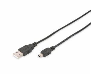 Digitus USB 2.0 connection cable, type  A - mini B (5pin)...