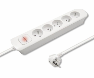 QOLTEC 50276 Power strip 5 sockets 1.8m White