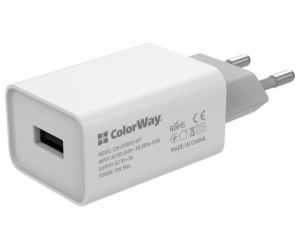 COLORWAY 1x USB/ síťová nabíječka/ 10W/ 100V-240V/ Černá