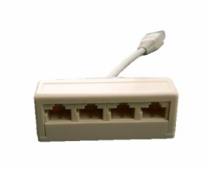 DATACOM Rozčtverka UTP CAT3  4xRJ45 (8p2c-1M/4F)