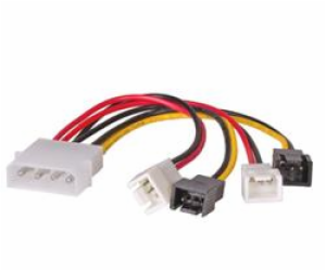 Akyga adaptér Molex/2 x 3-pin 12V/2 x 3-pin 5V/15cm