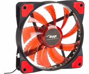 Akyga ventilátor 120mm MOLEX 33 LED červená