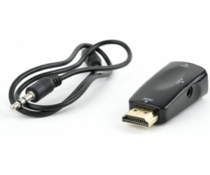 Adaptér AV Gembird HDMI - D-Sub (VGA) + Jack 3,5 mm černý...