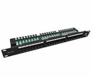 Solarix Patch panel 24x RJ-45 Cat5e UTP s vyvazovací lišt...