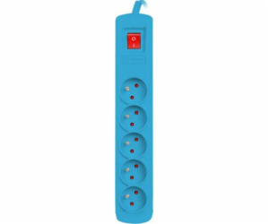 NATEC Bercy 400 1.5m surge protector 5x French outlets blue