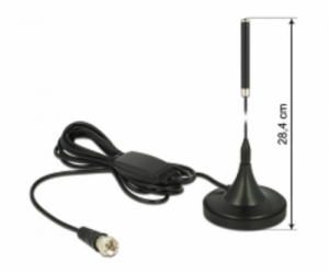 Delock DAB+ Antenna F Plug 21 dB active omnidirectional w...