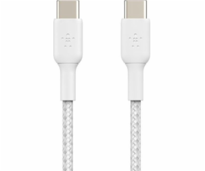 Belkin USB-C na USB-C kabel, 1m, bílý - odolný