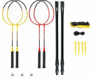 NILS NRZ264 ALUMINIUM badminton set 4 rackets 3 feather d...