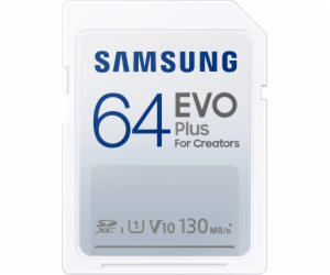 Paměťová karta Samsung EVO Plus SDXC, 64GB, 130MBps, UHS-...