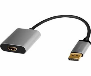 Adaptér DP na HDMI 4K 60Hz, hliník 0,15m