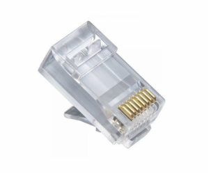 XtendLan Konektor UTP RJ45 CAT5e, drát, kulatý, 50µ