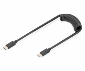 DIGITUS Kabel USB typu C na USB typ C Pružinový TPU USB 2...