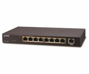 Planet PoE switch 1Gbps, 9xTP, 8xPoE 802.3at 30W/120W, fa...