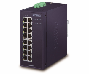 Planet IGS-1600T Průmyslový Switch 16x1Gb, dual 12-48VDC/...