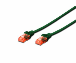 Digitus Patch Cable, CAT 6 UTP, AWG 26, měď, zelený 1m