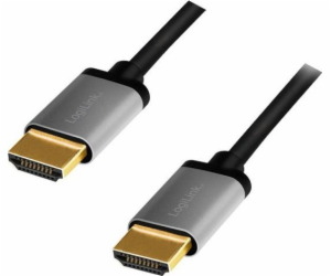 LOGILINK CHA0102 HDMI cable A/M to A/M 4K/60 Hz alu black...