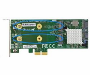 Supermicro AOC-SLG2-2TM2-O Supermicro 2x M.2 SATA HW RAID...