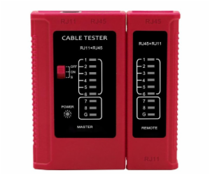 W-Star Tester RJ 45 WS468RD RJ45 RJ11 STP Cat5e Cat7 červená