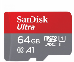 SanDisk MicroSDXC karta 64GB Ultra (140 MB/s, A1 Class 10...